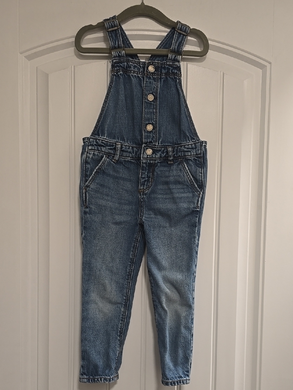 🌟7/25$ BABY GAP 3T Classic Kids Denim Overalls – Medium Blue